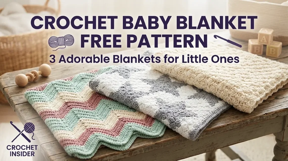 Crochet Baby Blanket Free Pattern: 3 Adorable Blankets for Little Ones