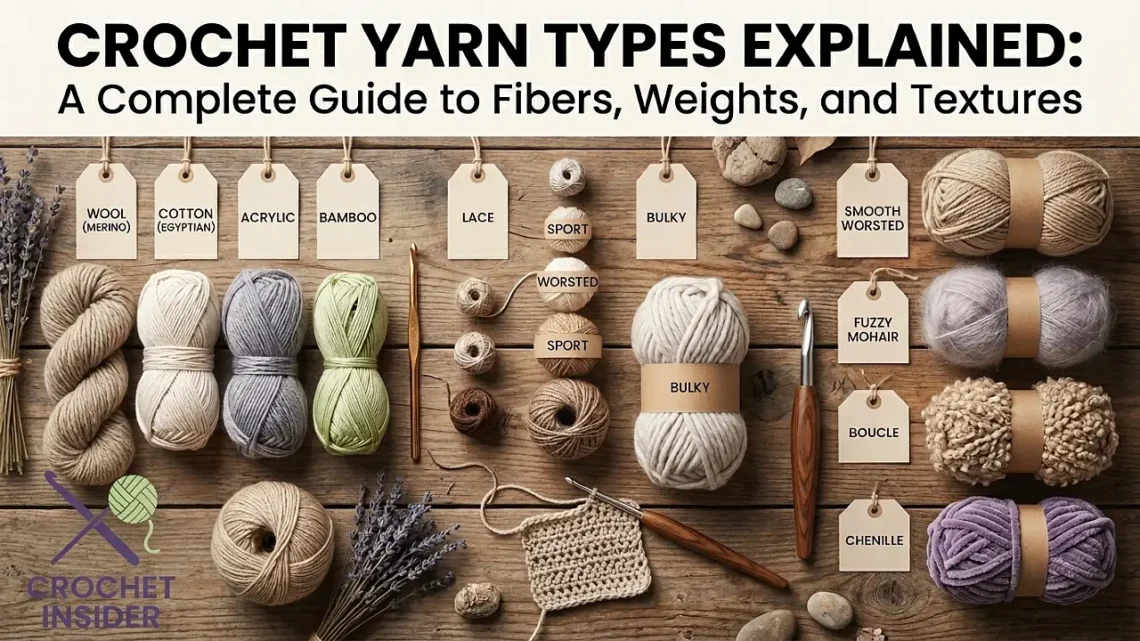Crochet Yarn Types Explained: A Complete Guide to Fibers, Weights, and Textures
