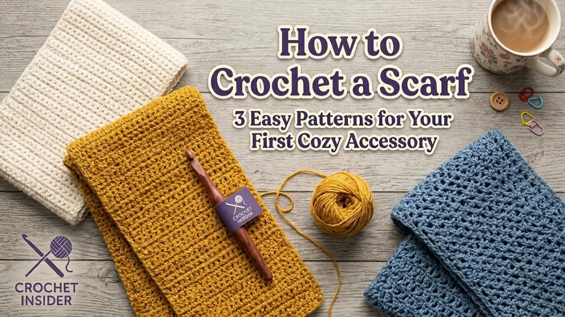 How to Crochet a Scarf: 3 Easy Patterns for Your First Cosy Accessory
